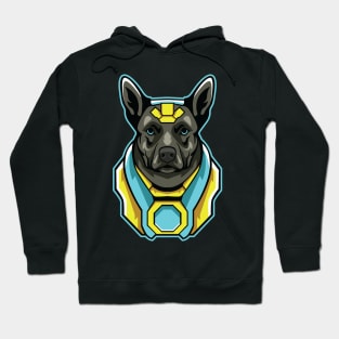 cyborg dog illustration Hoodie